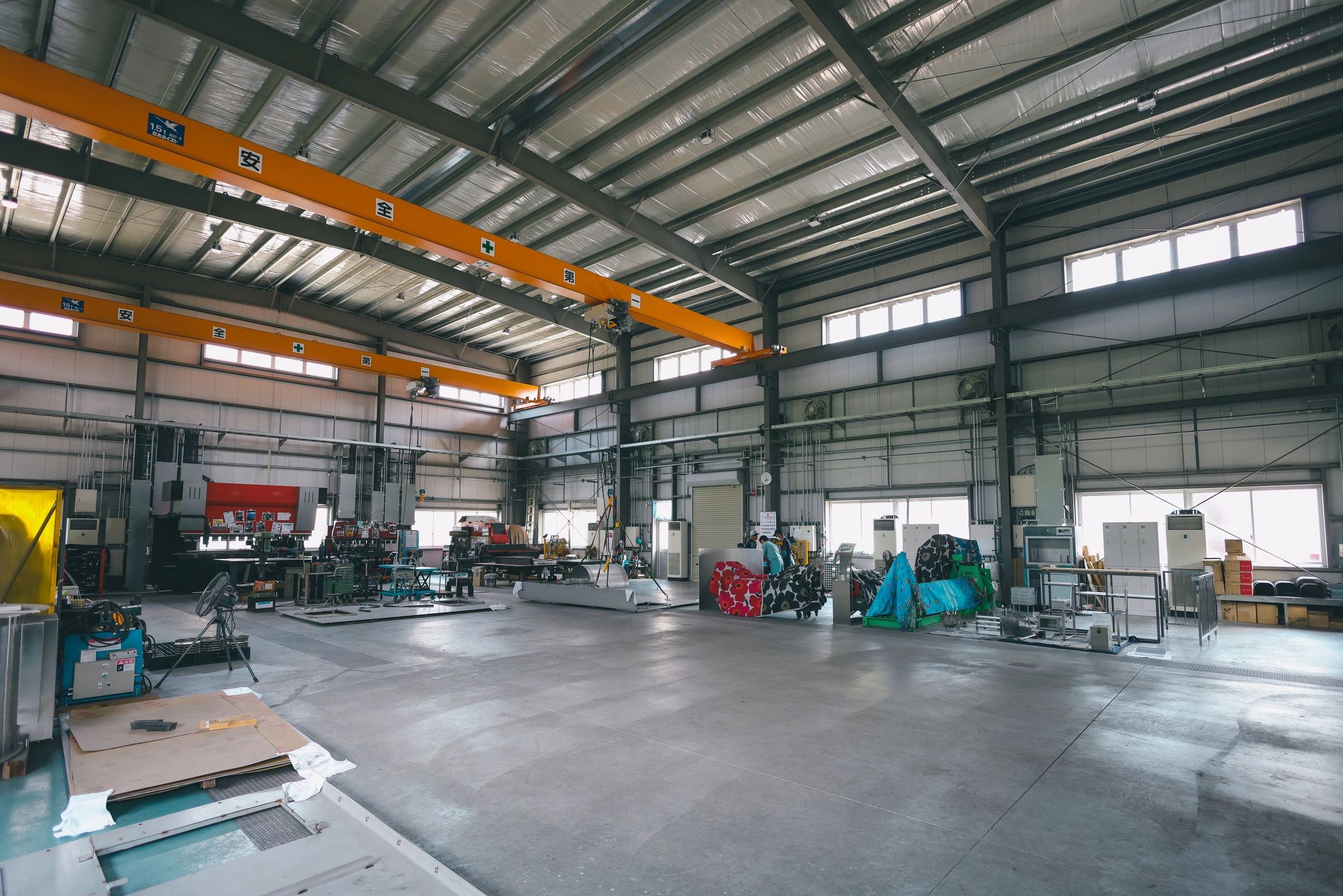 Factory production area representing cabinet manufacturing